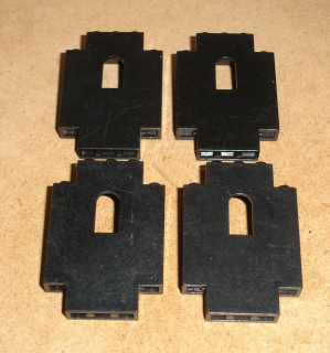 Lego 607135-2X (4444) panel 2x5x6 zeď s oknem, hrady (horší stav viz foto, poškrábané) 4 ks POUŽITÉ