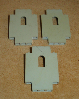 Lego 607150-5X (4444) panel 2x5x6 zeď s oknem, hrady (poškrábané viz foto, zežloutlé) 3 ks POUŽITÉ