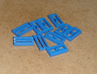 Lego 265325-X (2412b) destička hladká speciální 1x2 mřížka 10 ks POUŽITÉ