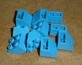 Lego 310805-X (3660) šikmá, inverted 45 2x2 10 ks POUŽITÉ