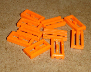 Lego 265445-X (2412b) destička hladká speciální 1x2 mřížka 10 ks POUŽITÉ