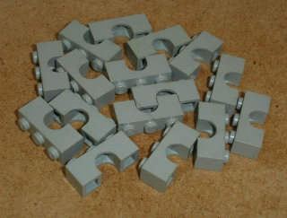 Lego 420205-2X (4490) mostový oblouk 1x3 (horší štav viz foto, škrábanečky) 16 ks POUŽITÉ