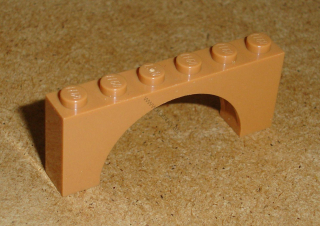 Lego 421725 (15254) mostový oblouk 1x6x2 1 ks POUŽITÉ