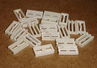 Lego 250935-X (2412b, 2412a) destička hladká speciální 1x2 mřížka 20 ks POUŽITÉ