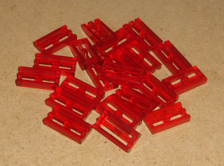 Lego 250942-X (2412b) destička hladká speciální 1x2 mřížka 20 ks POUŽITÉ