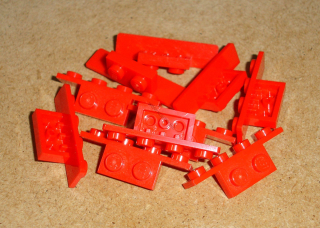 Lego 252845-X (28802) bracket 1x2 - 1x4 10 ks POUŽITÉ