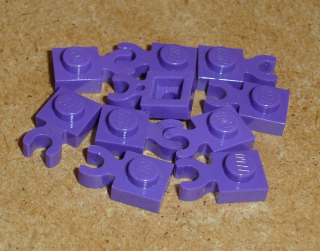Lego 255325-X (4085d) destička speciální 1x1 s klipem 10 ks POUŽITÉ
