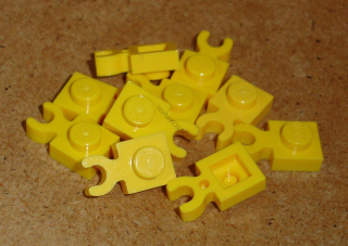 Lego 255376-X (4085d) destička speciální 1x1 s klipem 10 ks POUŽITÉ