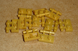 Lego 257185-X (2540) destička speciální 1x2, tyč (držák) 10 ks POUŽITÉ