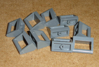 Lego 265825-X (2432) destička hladká speciální 1x2 s držadlem 10 ks POUŽITÉ