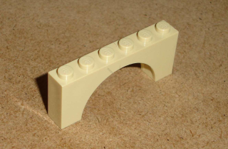 Lego 421845 (3307) mostový oblouk 1x6x2 1 ks POUŽITÉ