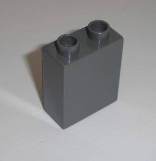 Lego Duplo D10007 (4066) kostka 1x2x2 tm. šedá 1 ks POUŽITÉ