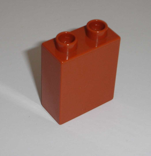Lego Duplo D10008 (4066) kostka 1x2x2 tm. oranžová 1 ks POUŽITÉ