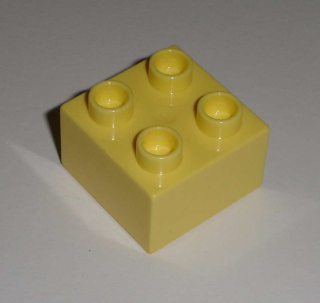 Lego Duplo D10055 (3437) kostka 2x2 bright sv. žlutá 1 ks POUŽITÉ