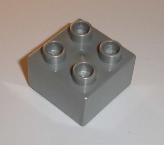 Lego Duplo D10099 (3437) kostka 2x2 pearl sv. šedá 1 ks POUŽITÉ