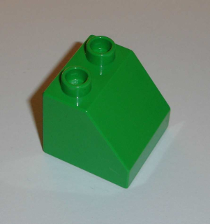 Lego Duplo D10103 (6474) kostka šikmá 45 2x2 sv. zelená 1 ks POUŽITÉ