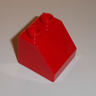 Lego Duplo D10114 (6474) kostka šikmá 45 2x2 červená 1 ks POUŽITÉ